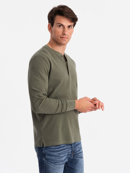 Ombre Clothing Ombre Clothing Moška pletena majica Waffle Knit V1 OM-LSCL-0120