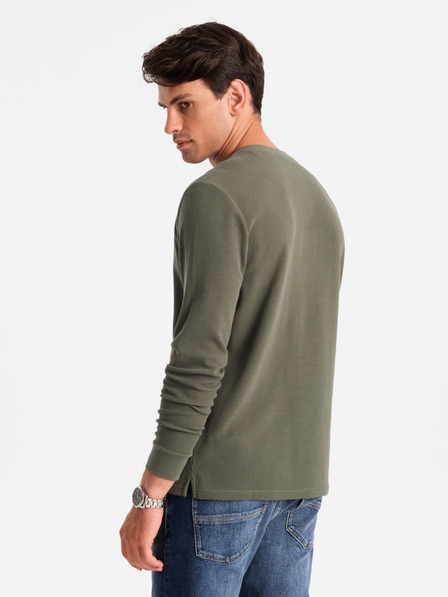Ombre Clothing Ombre Clothing Moška pletena majica Waffle Knit V1 OM-LSCL-0120