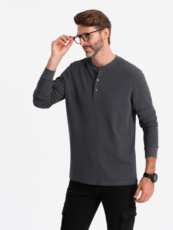 Ombre Clothing Moška oblačila iz pletenine waffle knit Ombre Clothing V3 OM-LSCL-0120