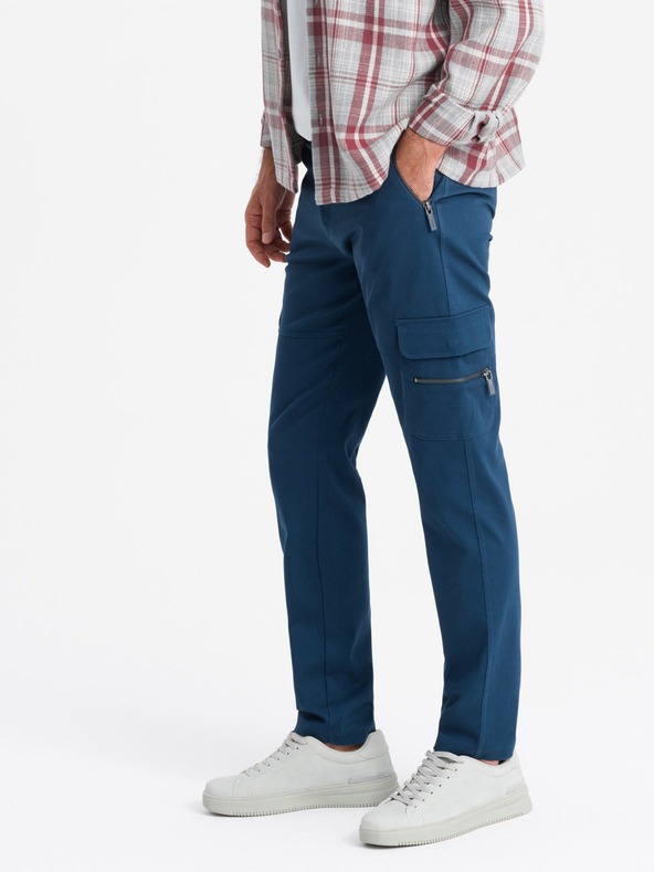 Ombre Clothing Moška oblačila Ombre STRAIGHT LEG CARGO V1 OM-PACG-0204