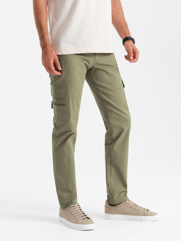 Ombre Clothing Moška oblačila Ombre STRAIGHT LEG CARGO V2 OM-PACG-0204