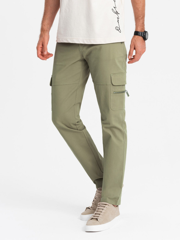 Ombre Clothing Moška oblačila Ombre STRAIGHT LEG CARGO V2 OM-PACG-0204