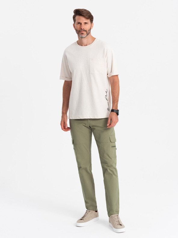 Ombre Clothing Moška oblačila Ombre STRAIGHT LEG CARGO V2 OM-PACG-0204