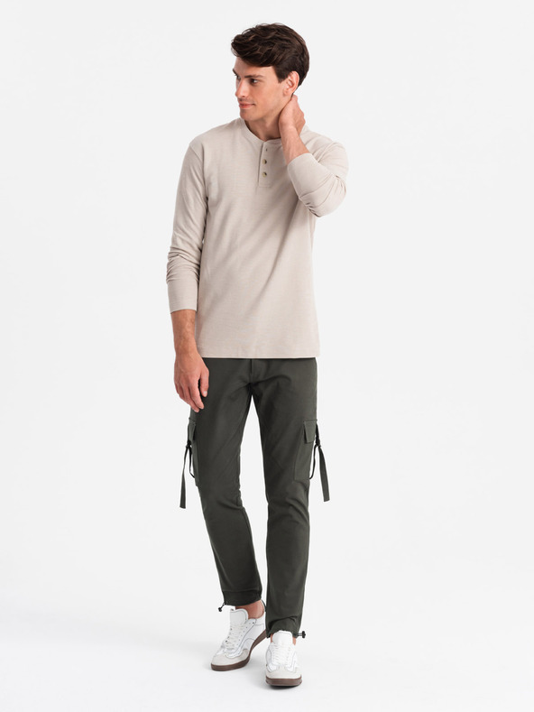 Ombre Clothing Moška oblačila Ombre Clothing STRAIGHT LEG CARGO V3 OM-PACG-0197