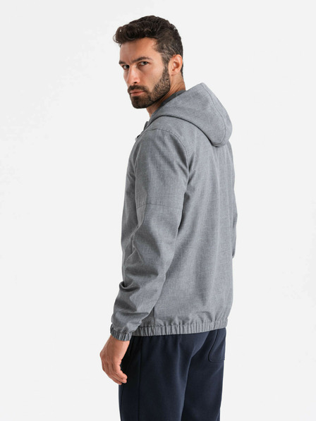 Ombre Clothing Moška lahka športna jakna s podlogo iz flisa Ombre Clothing