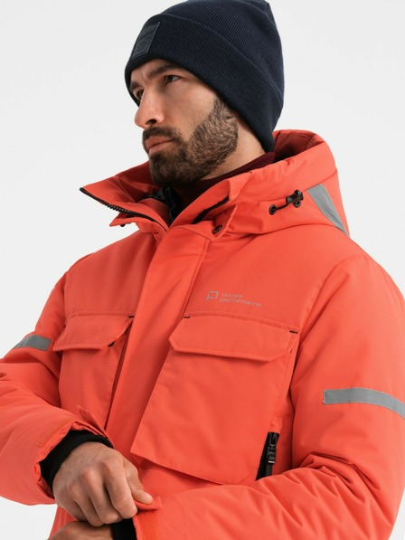 Ombre Clothing Moška izolirana dolga jakna Ombre Oblačila
