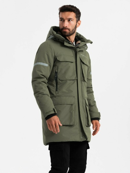 Ombre Clothing Moška izolirana dolga jakna Ombre Oblačila