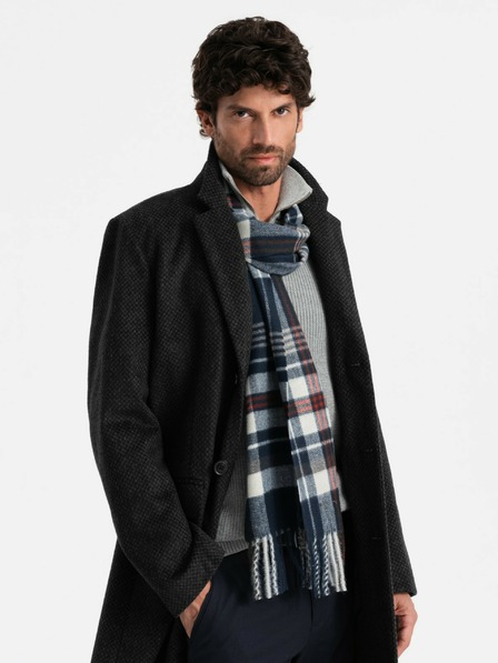 Ombre Clothing Moški škotski karirasti šal z obrobami Ombre oblačila