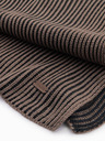 Ombre Clothing Moški pleten šal z dvobarvnimi črtami rjave in črne barve Ombre Clothing