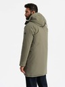 Ombre Clothing Moška klasična dolga jakna parka olivna Ombre Clothing