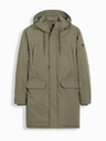 Ombre Clothing Moška klasična dolga jakna parka olivna Ombre Clothing