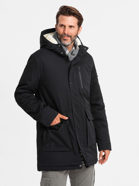 Ombre Clothing Moška dolga jakna parka Ombre Clothing