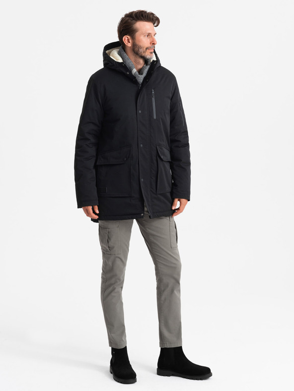 Ombre Clothing Moška dolga jakna parka Ombre Clothing