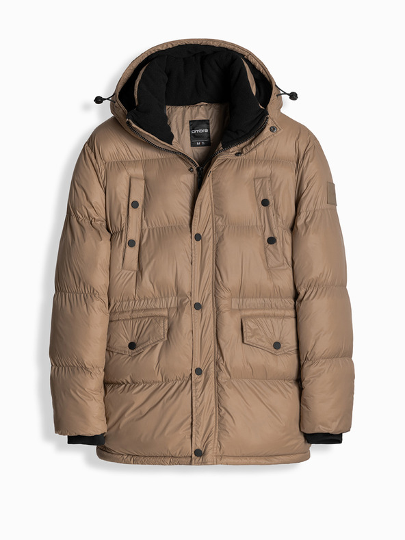 Ombre Clothing Moška dolga jakna z žepi Ombre Clothing