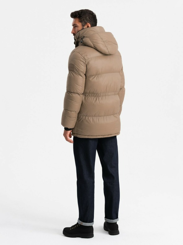 Ombre Clothing Moška dolga jakna z žepi Ombre Clothing