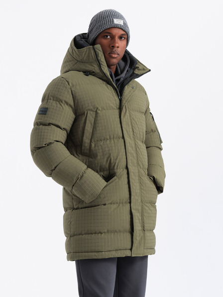 Ombre Clothing Moška zunanja dolga jakna parka Ombre Clothing