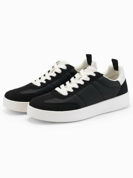 Ombre Clothing Moške športne copate z debelim podplatom iz stare šole črne Ombre Clothing