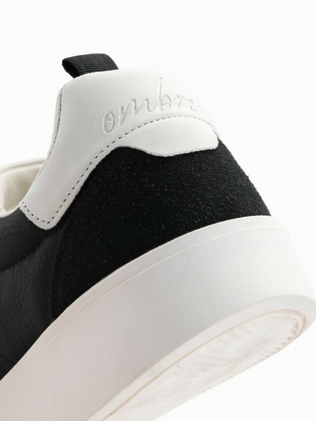 Ombre Clothing Moške športne copate z debelim podplatom iz stare šole črne Ombre Clothing