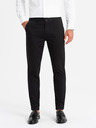 Ombre Clothing Moške hlače chinos REGULAR FIT črne Ombre Clothing