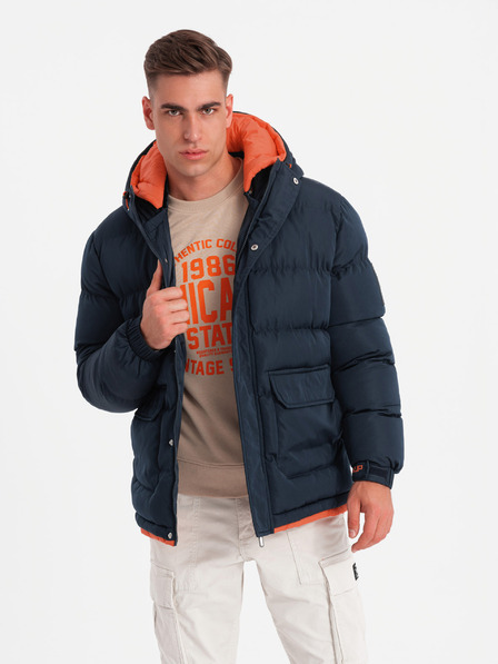 Ombre Clothing Ombre Clothing moška športna topla jakna z dvojno kapuco