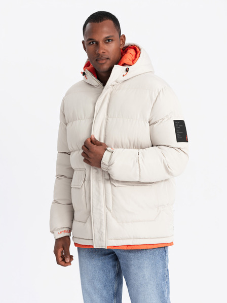 Ombre Clothing Ombre Clothing moška športna topla jakna z dvojno kapuco