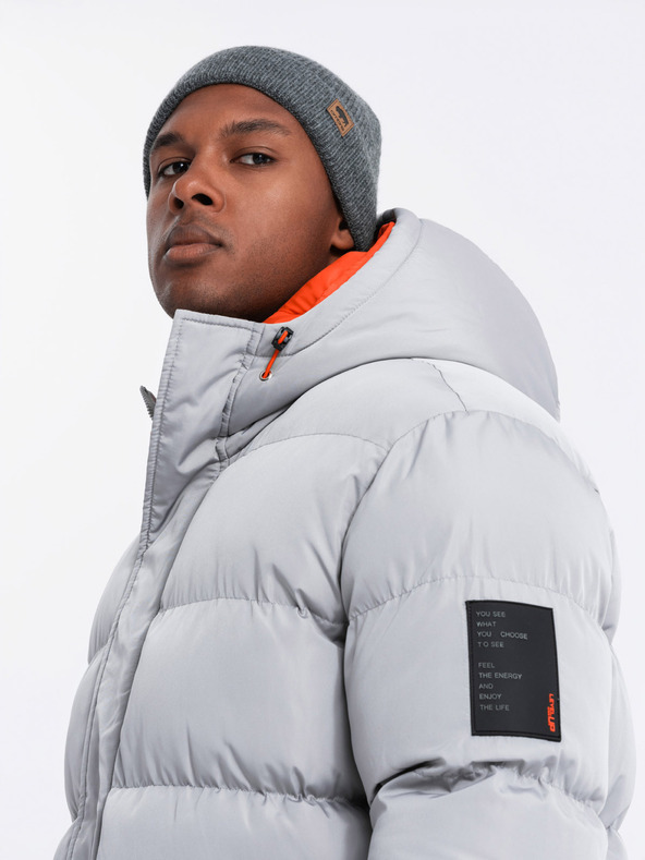 Ombre Clothing Ombre Clothing moška športna topla jakna z dvojno kapuco