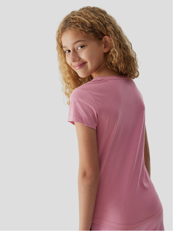 4F Otroška bombažna majica z logotipom