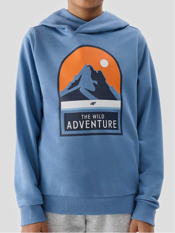 4F Fantovska majica s kapuco 4F - modra