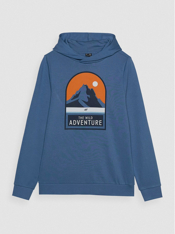 4F Fantovska majica s kapuco 4F - modra