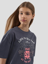 4F Dekliška majica oversize s potiskom 4F