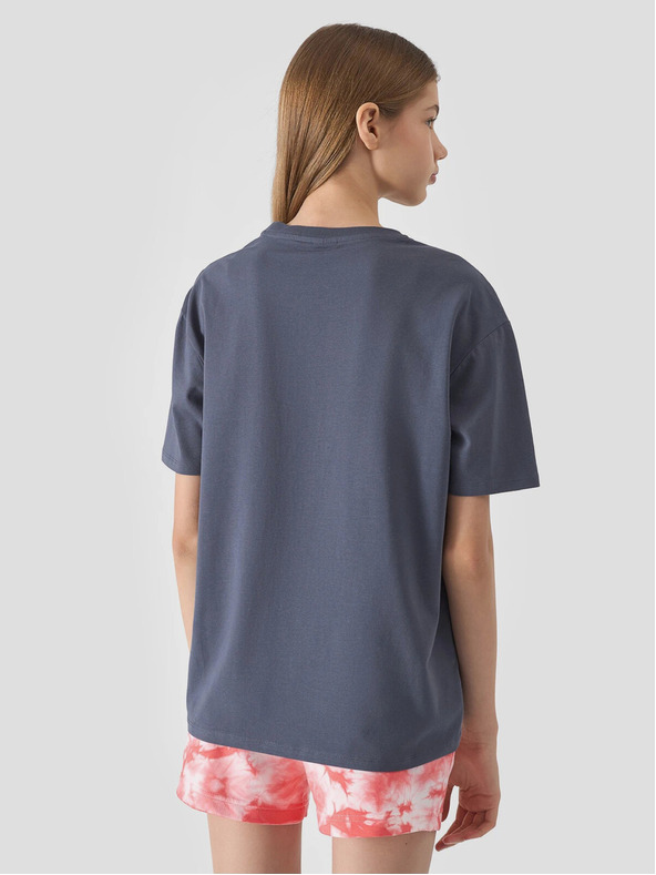 4F Dekliška majica oversize s potiskom 4F