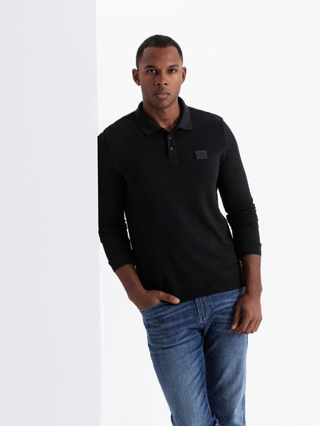 Ombre Clothing Moška polo majica z dolgimi rokavi Ombre Clothing