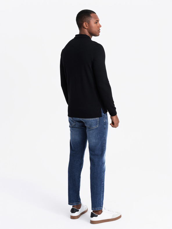 Ombre Clothing Moška polo majica z dolgimi rokavi Ombre Clothing