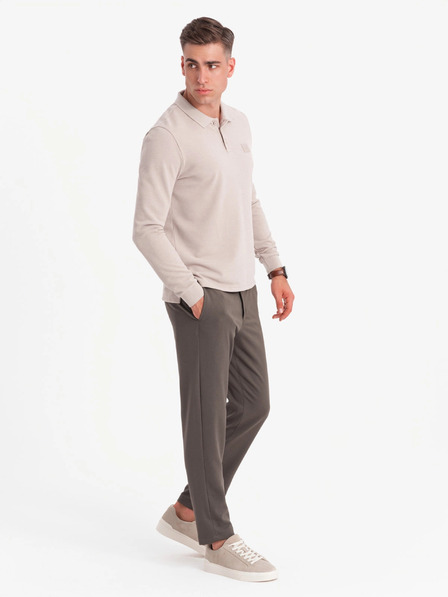 Ombre Clothing Moška polo majica z dolgimi rokavi Ombre Clothing