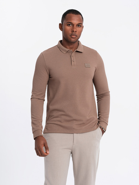 Ombre Clothing Moška polo majica z dolgimi rokavi Ombre Clothing