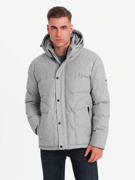 Ombre Clothing Moška jakna s kapuco Ombre oblačila