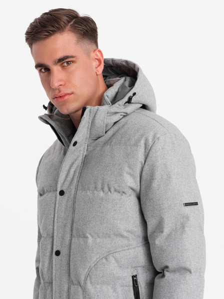 Ombre Clothing Moška jakna s kapuco Ombre oblačila
