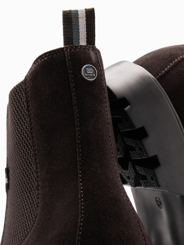 Ombre Clothing Moški semiš čevlji z visoko peto Ombre oblačila