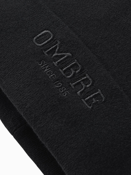 Ombre Clothing Moška pletena kapa z izvezenim napisom Ombre Clothing
