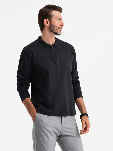 Ombre Clothing Moška polo majica z dolgimi rokavi Ombre Clothing