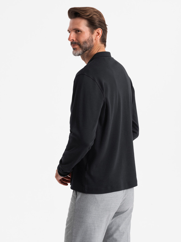 Ombre Clothing Moška polo majica z dolgimi rokavi Ombre Clothing