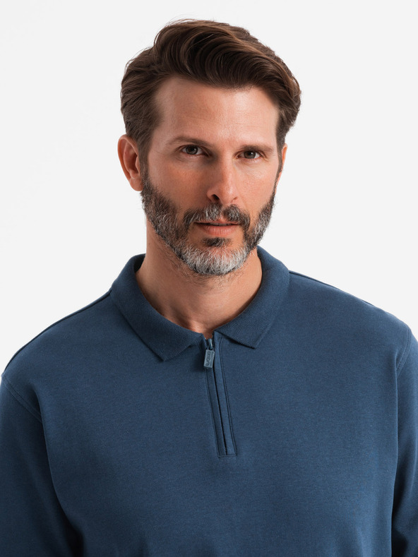 Ombre Clothing Moška polo majica z dolgimi rokavi Ombre Clothing