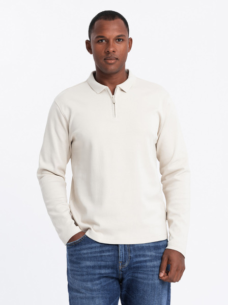 Ombre Clothing Moška polo majica z dolgimi rokavi Ombre Clothing