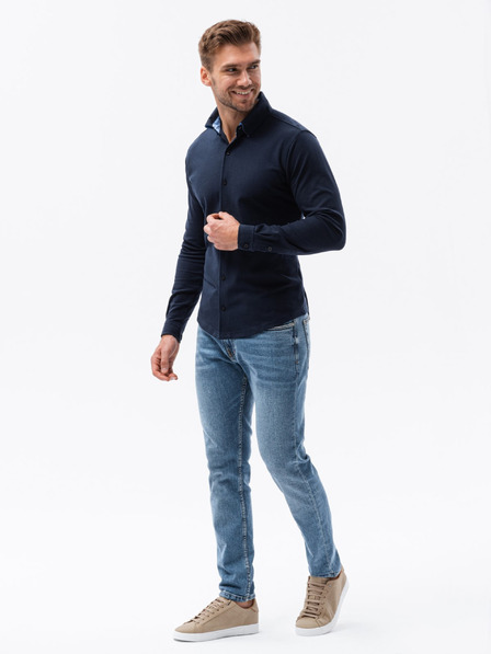 Ombre Clothing Moška pletena srajca s tankimi rokavi Ombre oblačila