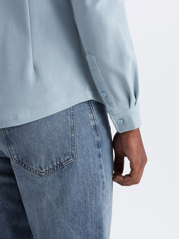 Ombre Clothing Moška pletena srajca s tankimi rokavi Ombre oblačila