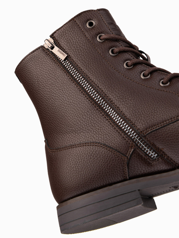 Ombre Clothing Moški škornji iz eko usnja z izoliranim visokim vrhnjim delom Ombre oblačila