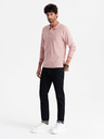 Ombre Clothing Moška izvezena polo majica z dolgimi rokavi Ombre Clothing