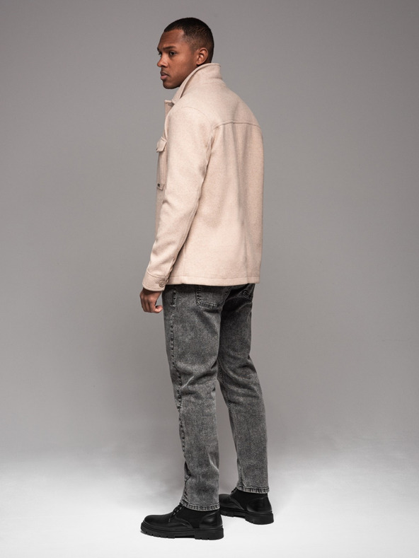 Ombre Clothing Moške hlače iz džinsa STRAIGHT LEG - črne V1 OM-PADP-0133 Ombre Clothing