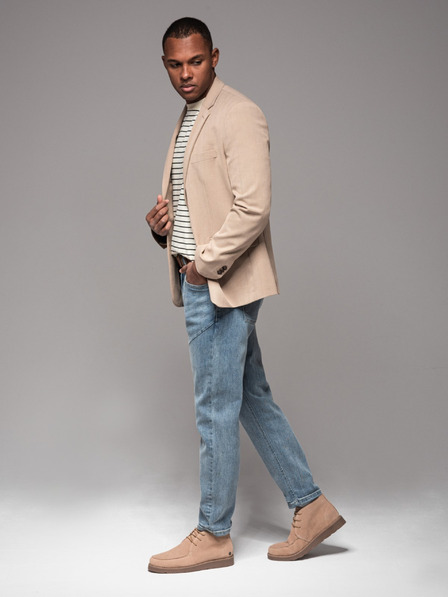 Ombre Clothing Moške hlače iz džinsa STRAIGHT LEG - črne V1 OM-PADP-0133 Ombre Clothing