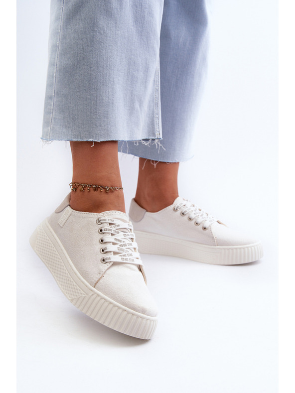 BIG STAR SHOES Ženske superge MEMORY FOAM SYSTEM BIG STAR White